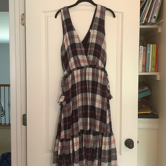 Anthropologie Dresses & Skirts - Blue and Pink Plaid Isabella Sinclair Midi Dress